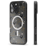 iPhone 16 Pro Max Sweet as Honey Patterns: Bees & Hearts (Clear) Black Impact Phone Case