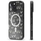 iPhone 16 Pro Max Free the boob (White) Black Impact Phone Case