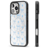 iPhone 16 Blue Bows & Hearts Clear Impact Phone Case