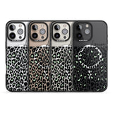 iPhone 16 Pro Max Personalised Seafoam Green & Cursive Leopard Spots Black Impact Phone Case