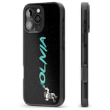 iPhone 16 Pro Max Personalised Graffiti Astronaut Black Impact Phone Case