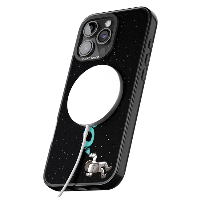 iPhone 16 Pro Max Personalised Graffiti Astronaut Black Impact Phone Case