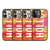 iPhone 16 Pro Max Personalised Colourful Neon Camo Black Impact Phone Case