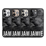 iPhone 16 Pro Max Personalised Horizontal Name Black Camouflage Black Impact Phone Case