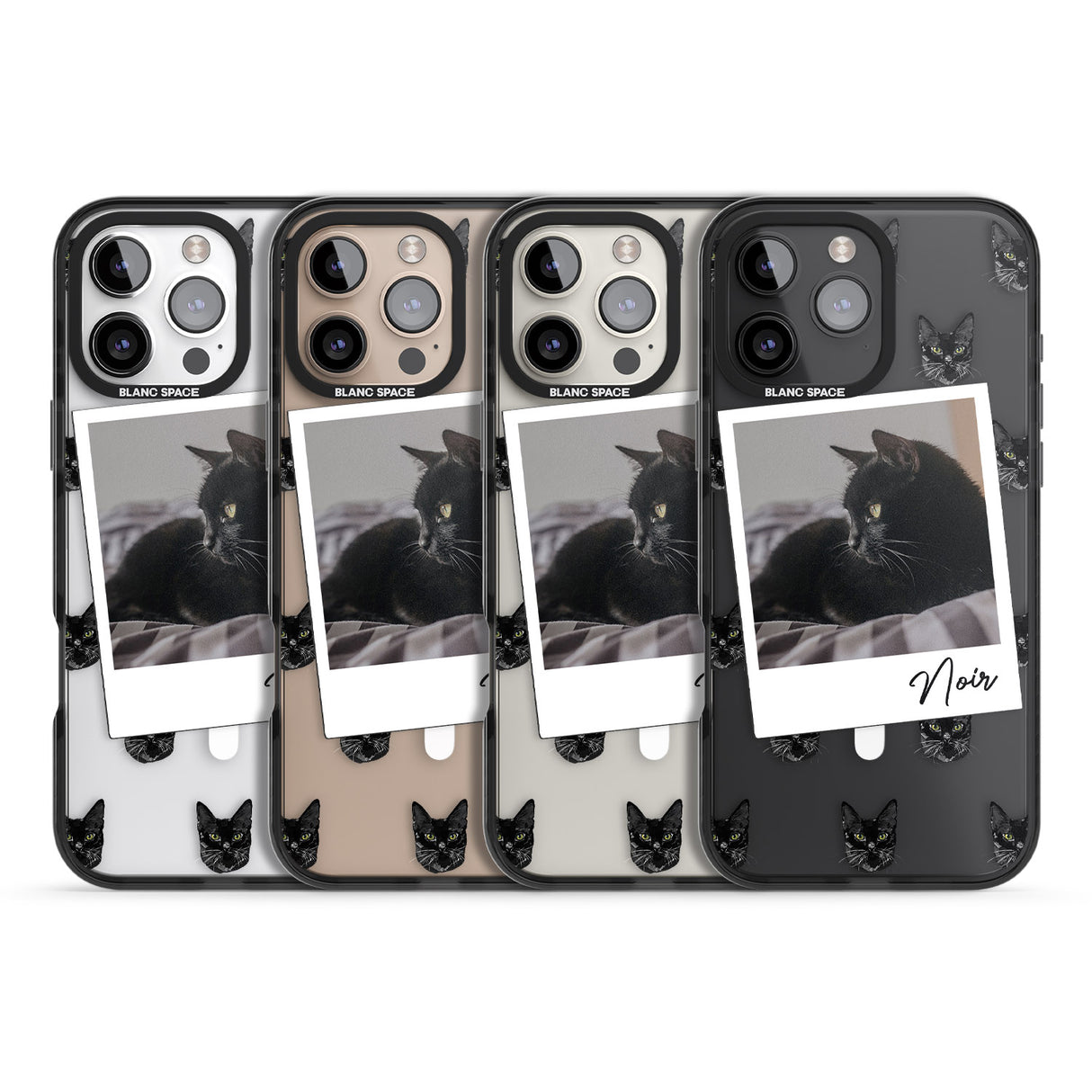 iPhone 16 Pro Max Personalised Bombay Cat Photo Black Impact Phone Case