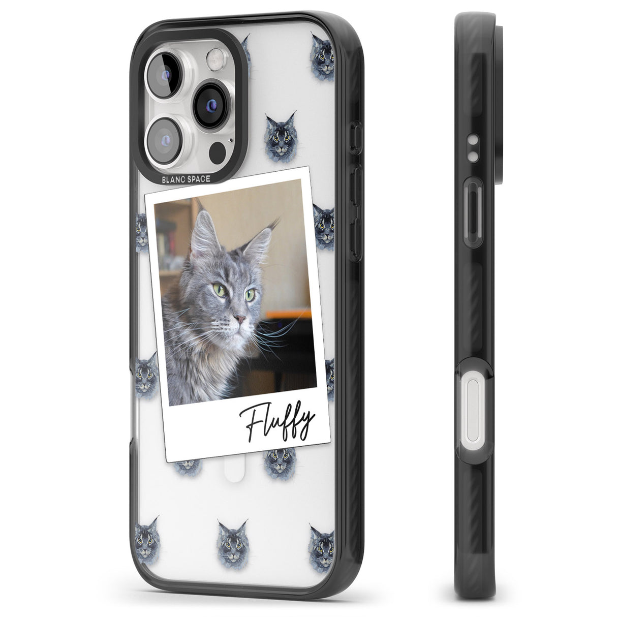 iPhone 16 Pro Max Personalised Maine Coon Photo Black Impact Phone Case