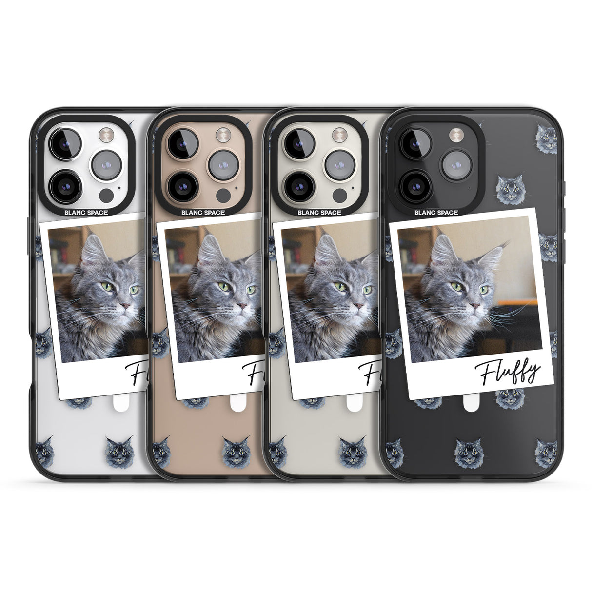 iPhone 16 Pro Max Personalised Maine Coon Photo Black Impact Phone Case