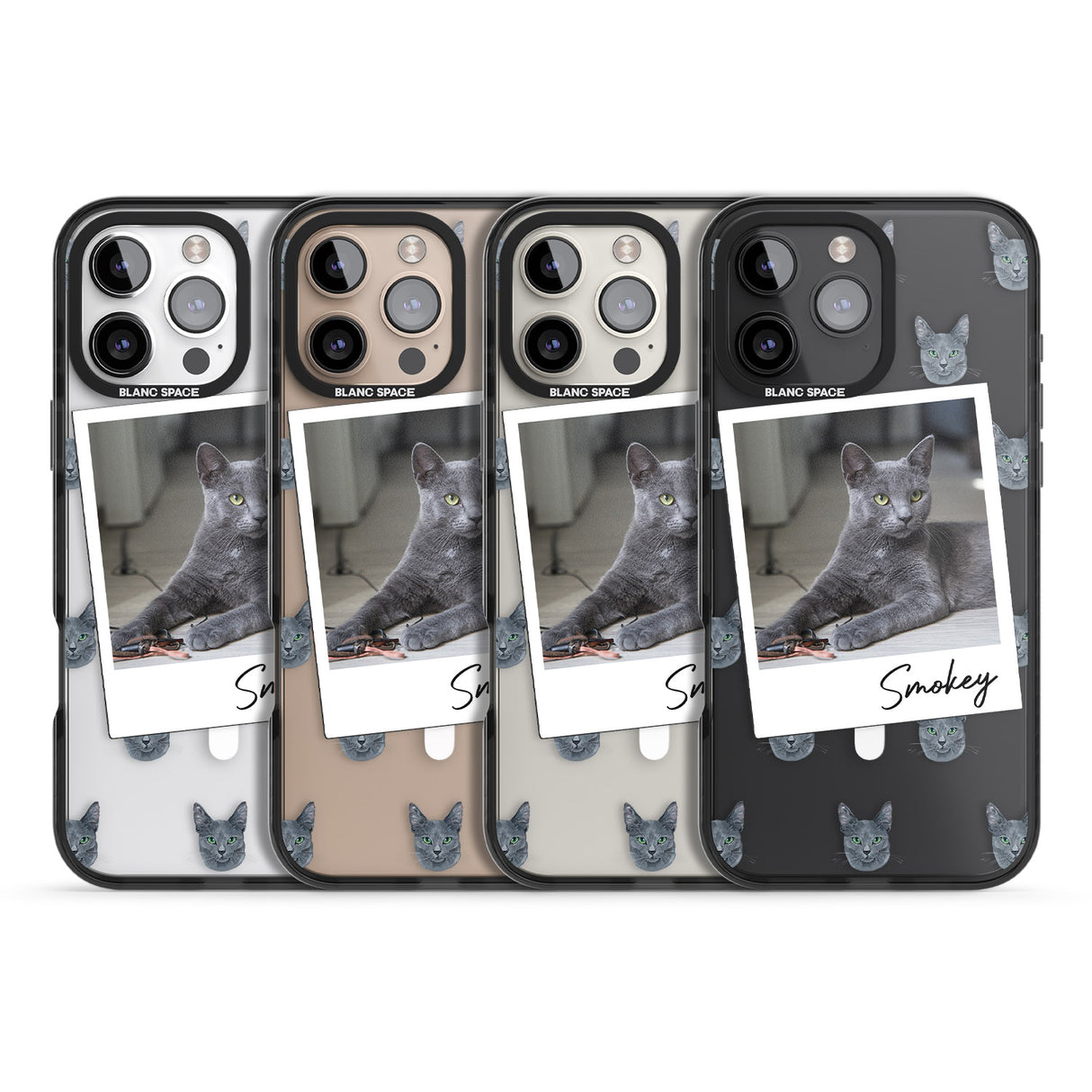 iPhone 16 Pro Max Personalised Korat Cat Photo Black Impact Phone Case