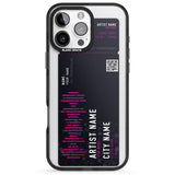 iPhone 16 Pro Max Personalised Concert Ticket Black Impact Phone Case