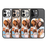 iPhone 16 Pro Max Personalised Heart Photo Black Impact Phone Case