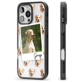 iPhone 16 Pro Max Personalised Labrador, Tan - Dog Photo Black Impact Phone Case