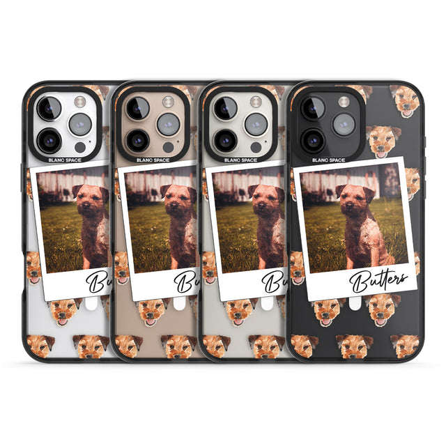 iPhone 16 Pro Max Personalised Border Terrier - Dog Photo Black Impact Phone Case