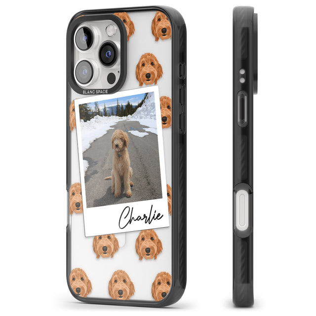 iPhone 16 Pro Max Personalised Personalised Golden Doodle - Dog Photo Black Impact Phone Case