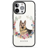 iPhone 16 Pro Max Personalised German Shepherd - Watercolour Dog Portrait Black Impact Phone Case