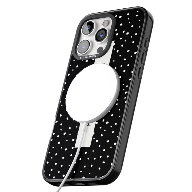 iPhone 16 Pro Max Personalised Black Dots Black Impact Phone Case