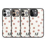 iPhone 16 Pro Max Personalised Initials & Dots Black Impact Phone Case