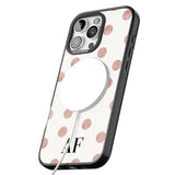 iPhone 16 Pro Max Personalised Initials & Dots Black Impact Phone Case