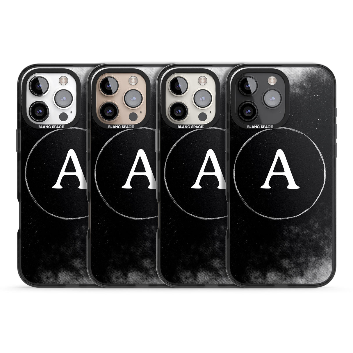 iPhone 16 Pro Max Personalised Eclipse Monogram Black Impact Phone Case