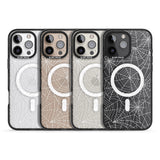 iPhone 16 Pro Max Personalised Spider Web Pattern Black Impact Phone Case