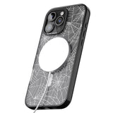 iPhone 16 Pro Max Personalised Spider Web Pattern Black Impact Phone Case