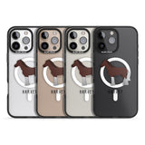 iPhone 16 Pro Max Personalised Brown Horse Black Impact Phone Case