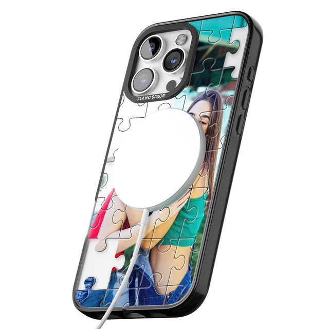 iPhone 16 Pro Max Personalised Jigsaw Puzzle Photo Black Impact Phone Case