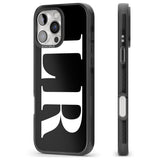 iPhone 16 Pro Max Personalised White & Black Letters Black Impact Phone Case