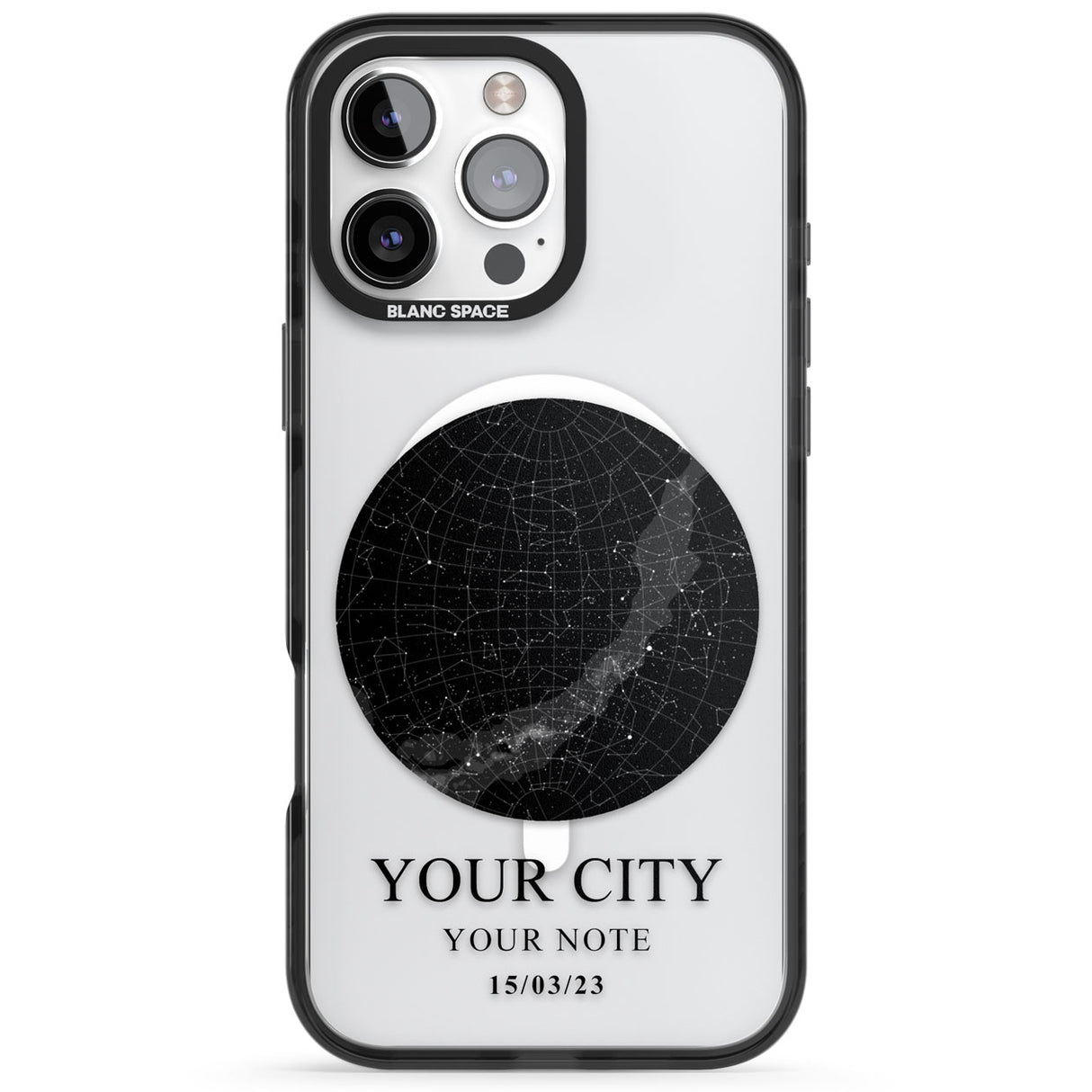 Personalised Star Map Black Impact Magsafe Phone Case for iPhone 16 Pro, iPhone 16 Pro Max