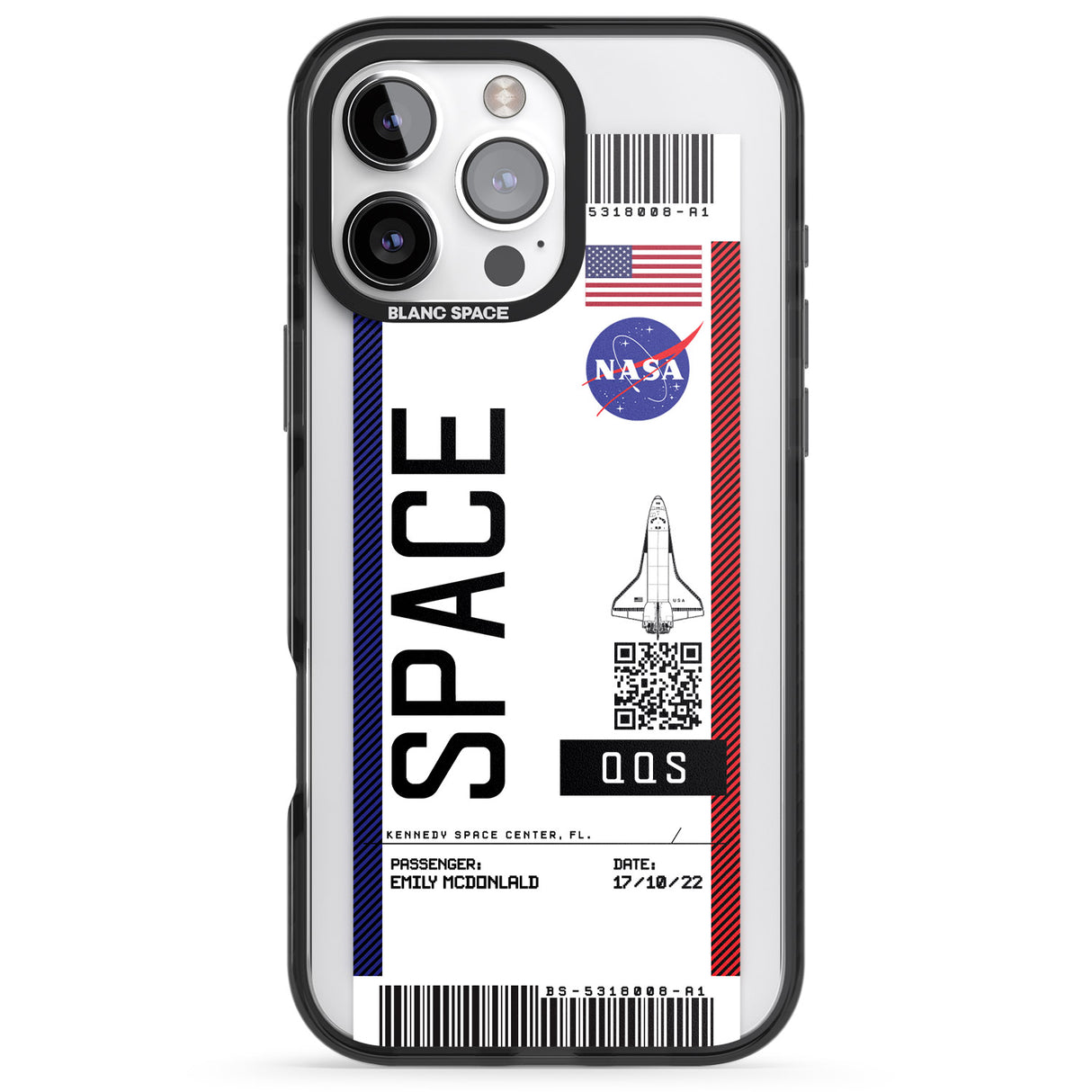 Personalised NASA Boarding Pass (Light)