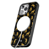 iPhone 16 Pro Max Personalised Cheetah Pattern: Black Black Impact Phone Case