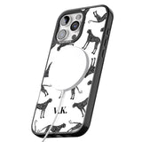 iPhone 16 Pro Max Personalised Cheetah Black & White Black Impact Phone Case