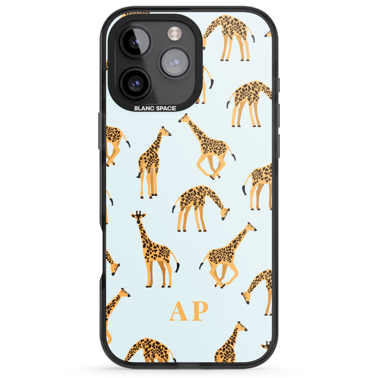 Personalised Safari Giraffe Pattern on Blue