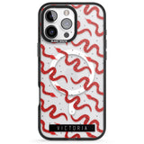 iPhone 16 Pro Max Personalised Snake Pattern Black Impact Phone Case