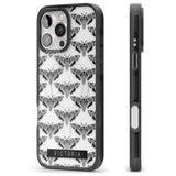 iPhone 16 Pro Max Personalised Hawk Moth Pattern Black Impact Phone Case