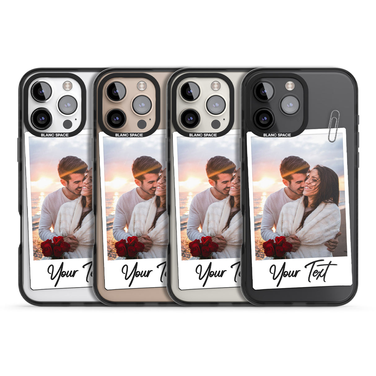 iPhone 16 Pro Max Personalised Instant Camera Photo Black Impact Phone Case