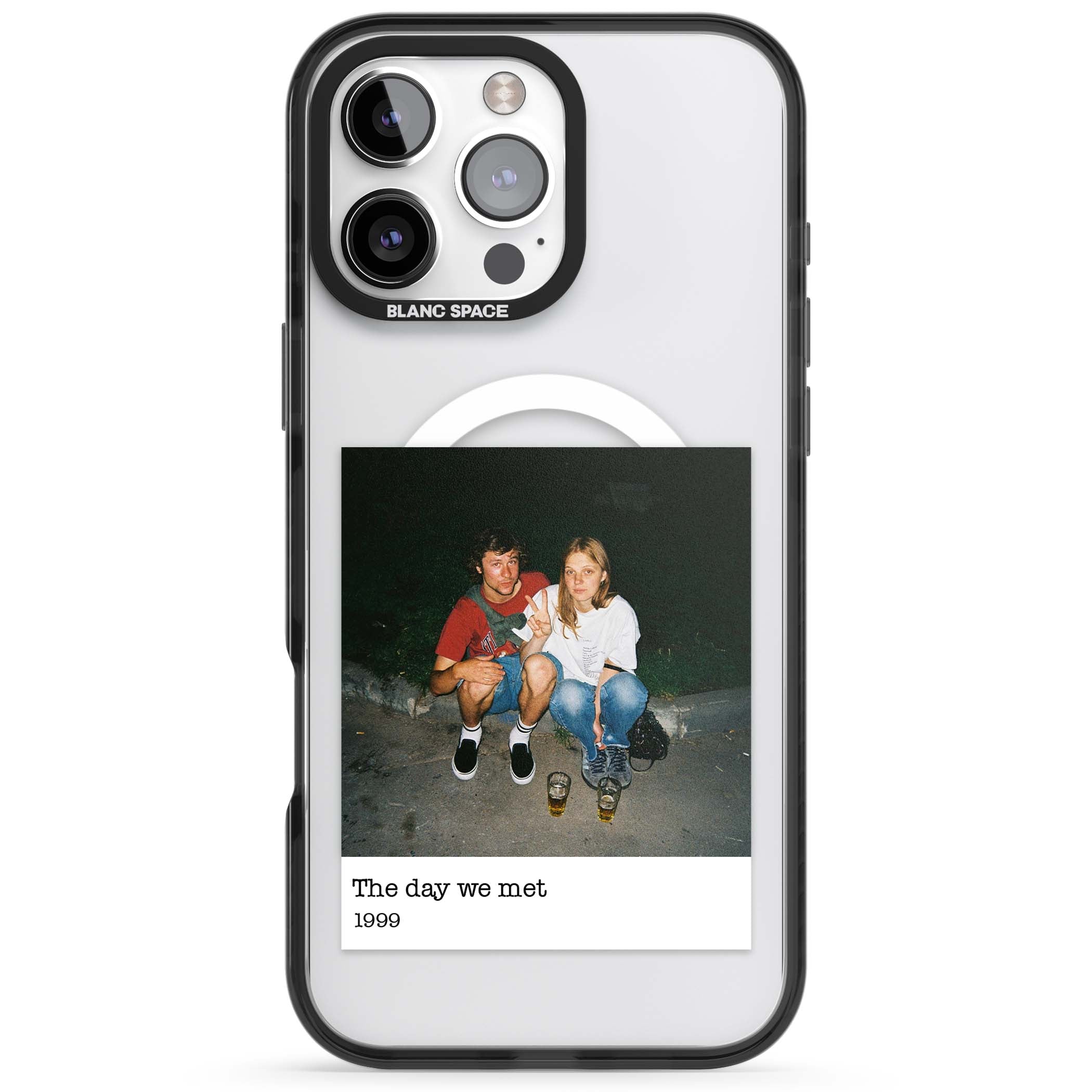 Photo Memory minimal iPhone case | Black Impact Magsafe case for iPhone 16 Pro, iPhone 16 Pro Max