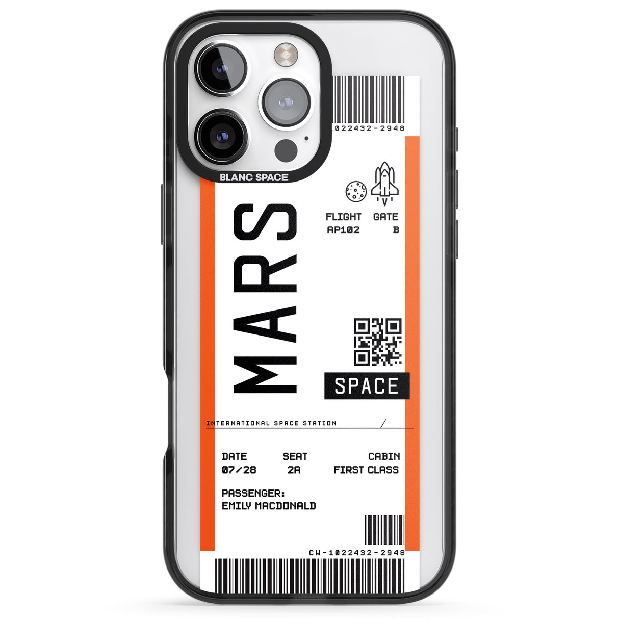 Personalised Mars Space Travel Ticket