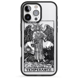 iPhone 16 Pro Max Personalised Temperance Tarot Card - Transparent Black Impact Phone Case