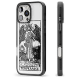 iPhone 16 Pro Max Personalised Temperance Tarot Card - Transparent Black Impact Phone Case