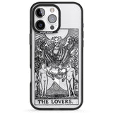 iPhone 16 Pro Max Personalised The Lovers Tarot Card - Transparent Black Impact Phone Case