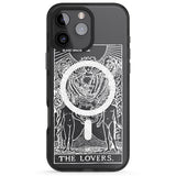 iPhone 16 Pro Max Personalised The Lovers Tarot Card - White Transparent Black Impact Phone Case