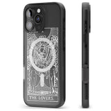 iPhone 16 Pro Max Personalised The Lovers Tarot Card - White Transparent Black Impact Phone Case