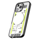 iPhone 16 Pro Max Personalised Abu Dhabi Boarding Pass Black Impact Phone Case