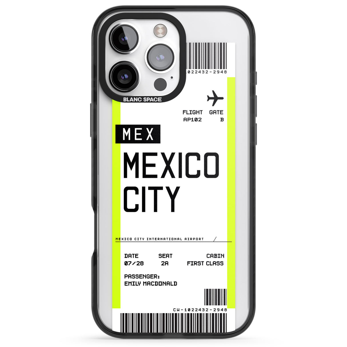 Personalised Mexico City Boarding Pass