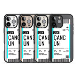 iPhone 16 Pro Max Personalised Cancún Boarding Pass Black Impact Phone Case