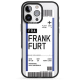 iPhone 16 Pro Max Personalised Frankfurt Boarding Pass Black Impact Phone Case