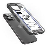 iPhone 16 Pro Max Personalised Frankfurt Boarding Pass Black Impact Phone Case