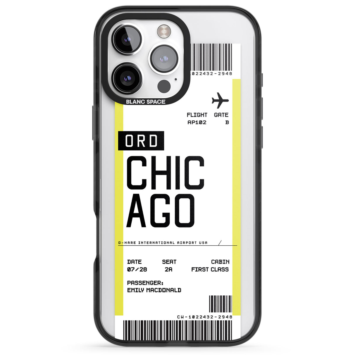 Personalised Chicago Boarding Pass