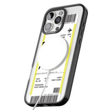 iPhone 16 Pro Max Personalised Chicago Boarding Pass Black Impact Phone Case