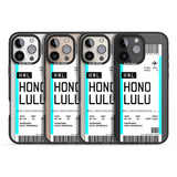 iPhone 16 Pro Max Personalised Honolulu Boarding Pass Black Impact Phone Case